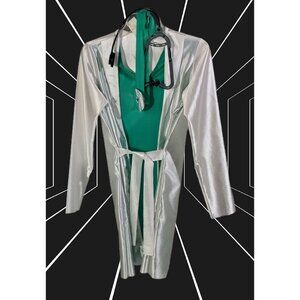 Costume Sexy Surgeon Dress Attached Labcoat Adult Medical Extras Holloween